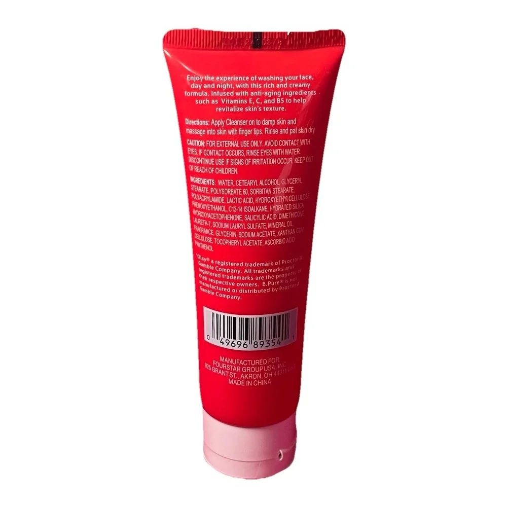 B Pure  Revitalizing  Cream Cleanser Regenerating Paraben & Phthalate Free 4 oz.